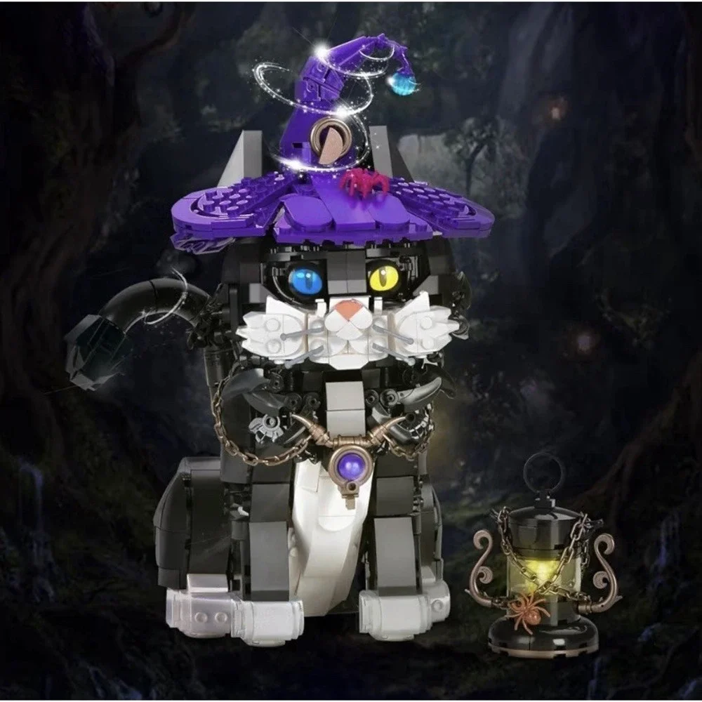 Magic Cat Building Blocks for Adult, Collectible Cat Model Set